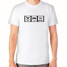 "Еда Сон Opel" T-krekls vīriešu ar termoapdruku